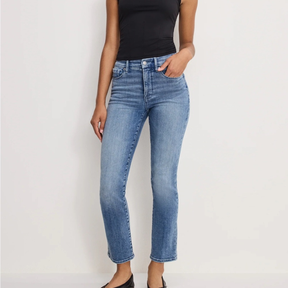 Good American Blue Straight Leg Jeans - Good American Size 15